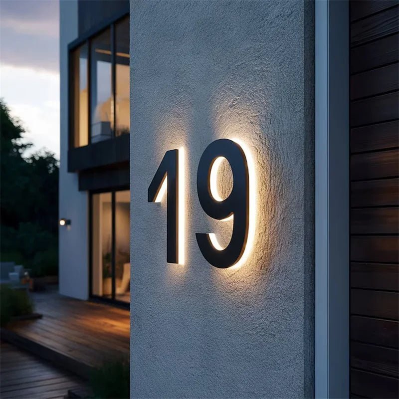 LIGHT SIGN – Individually Customizable LED House Numbers for Modern Homes