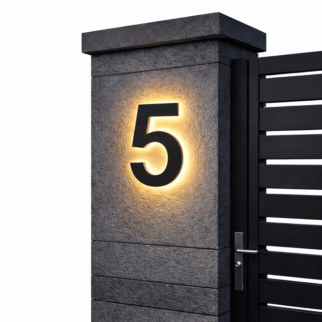 LIGHT SIGN – Individually Customizable LED House Numbers for Modern Homes