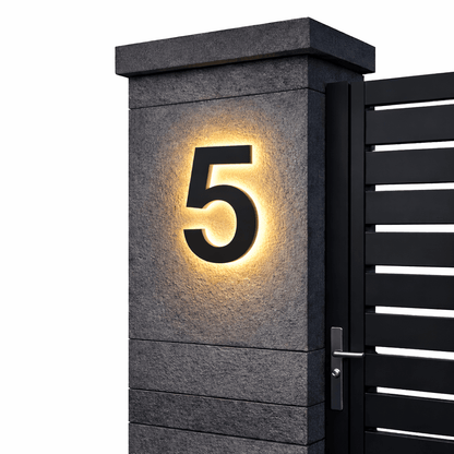 LIGHT SIGN – Individually Customizable LED House Numbers for Modern Homes