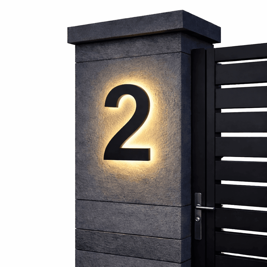 LIGHT SIGN – Individually Customizable LED House Numbers for Modern Homes