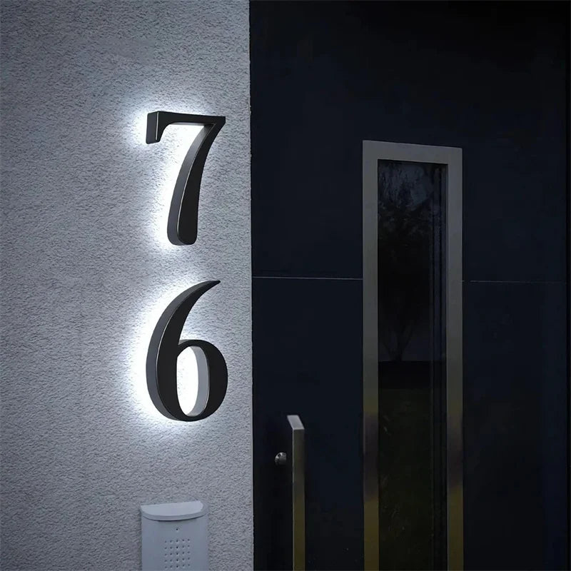LIGHT SIGN – Individually Customizable LED House Numbers for Modern Homes