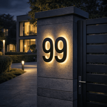 LIGHT SIGN – Individually Customizable LED House Numbers for Modern Homes