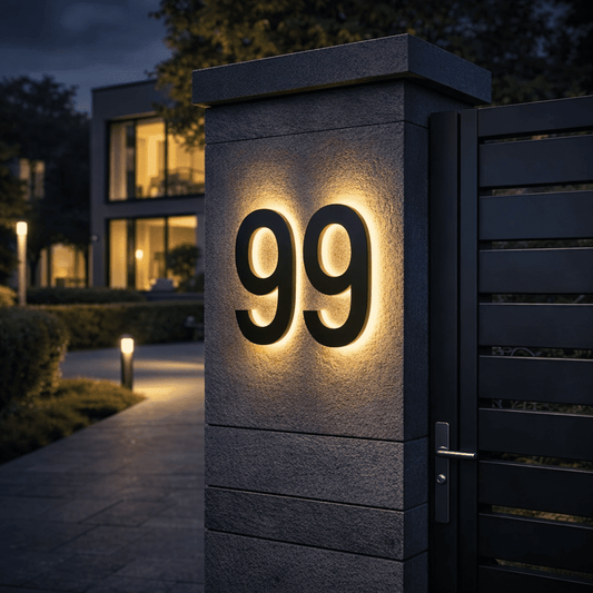 LIGHT SIGN – Individually Customizable LED House Numbers for Modern Homes