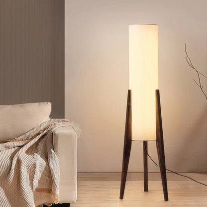 LIGNELUX – Walnut wood floor lamp with dimmable LED light