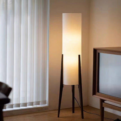 LIGNELUX – Walnut wood floor lamp with dimmable LED light