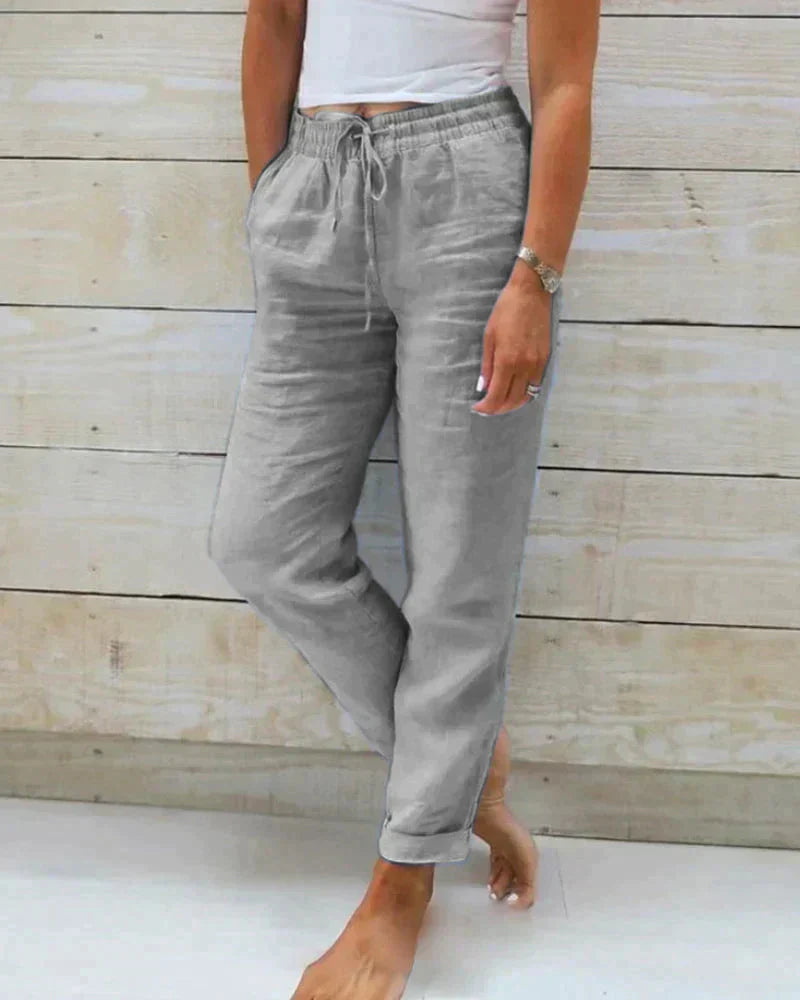 Women's Breezy Linen Pants Loose Fit Lightweight