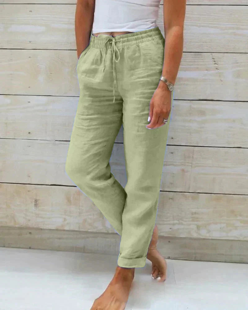 Women's Breezy Linen Pants Loose Fit Lightweight