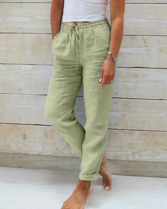 Women's Breezy Linen Pants Loose Fit Lightweight
