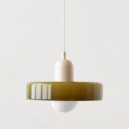 Liora Bauhaus Colored Glass Pendant Light With Adjustable Height
