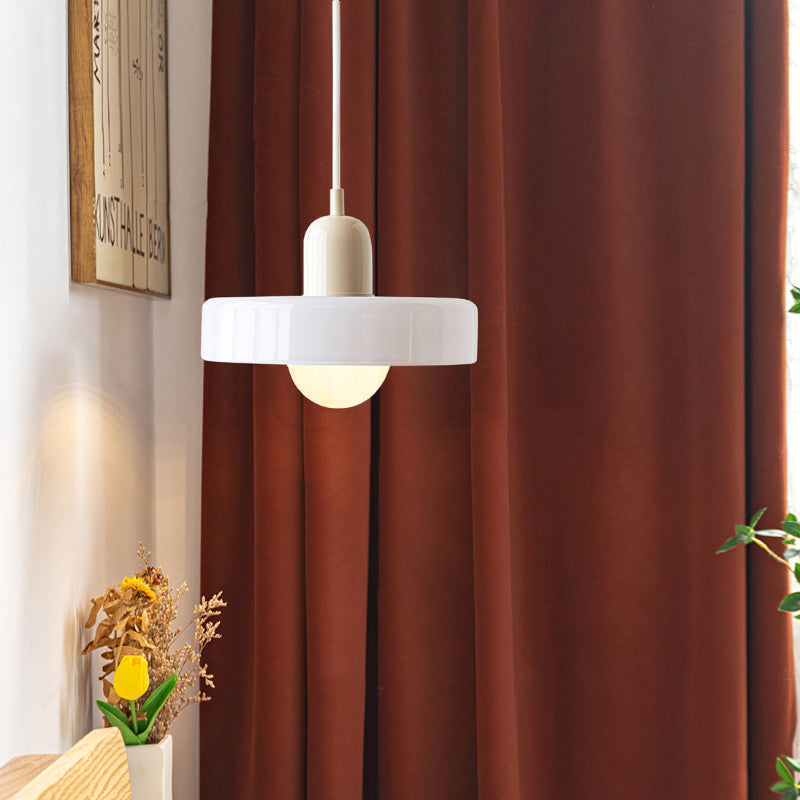 Liora Bauhaus Colored Glass Pendant Light With Adjustable Height