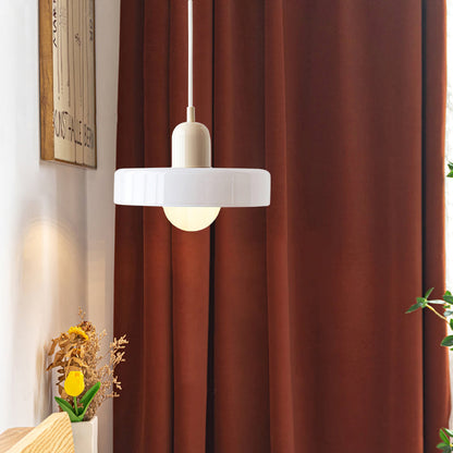 Liora Bauhaus Colored Glass Pendant Light With Adjustable Height