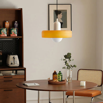 Liora Bauhaus Colored Glass Pendant Light With Adjustable Height
