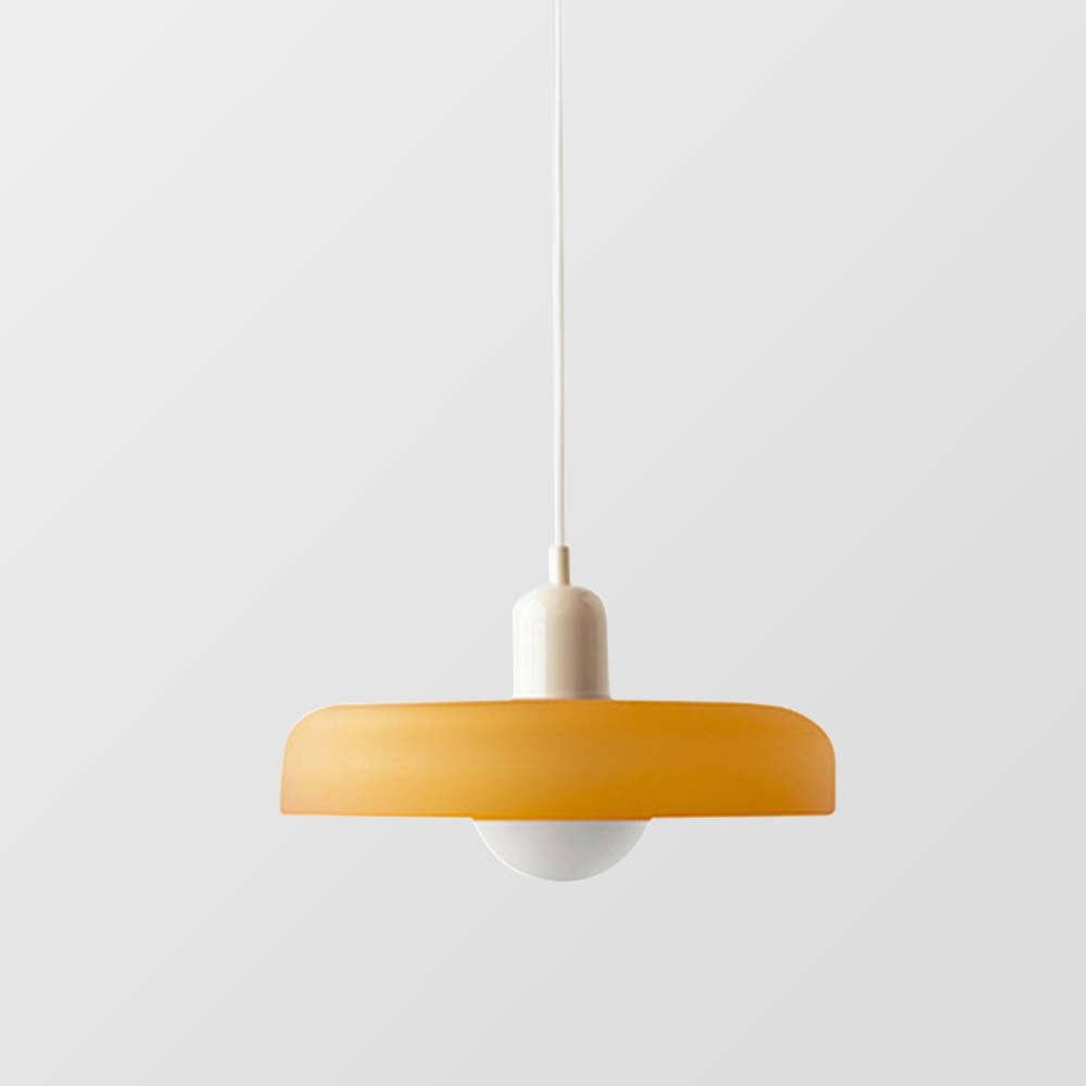 Liora Bauhaus Colored Glass Pendant Light With Adjustable Height