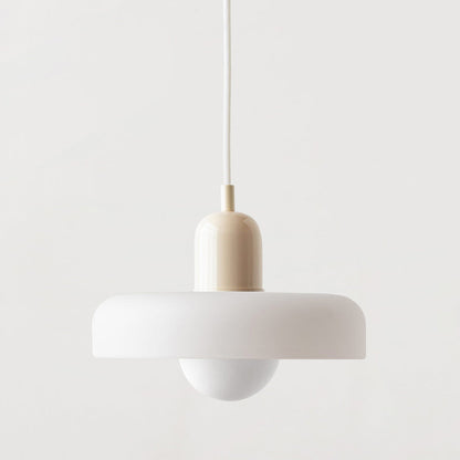 Liora Bauhaus Colored Glass Pendant Light With Adjustable Height