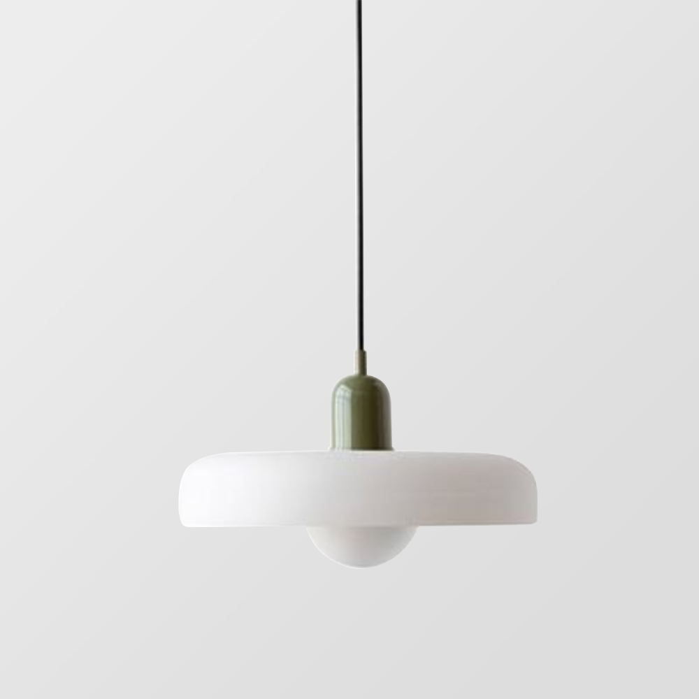 Liora Bauhaus Colored Glass Pendant Light With Adjustable Height
