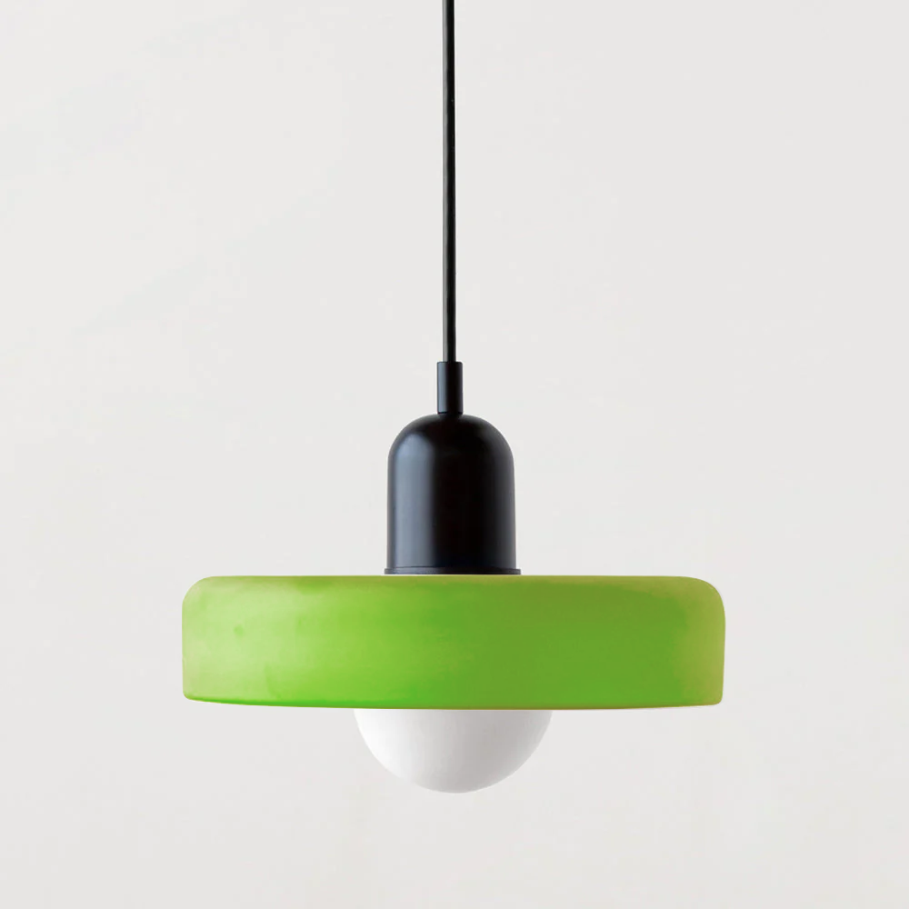 Liora Bauhaus Colored Glass Pendant Light With Adjustable Height