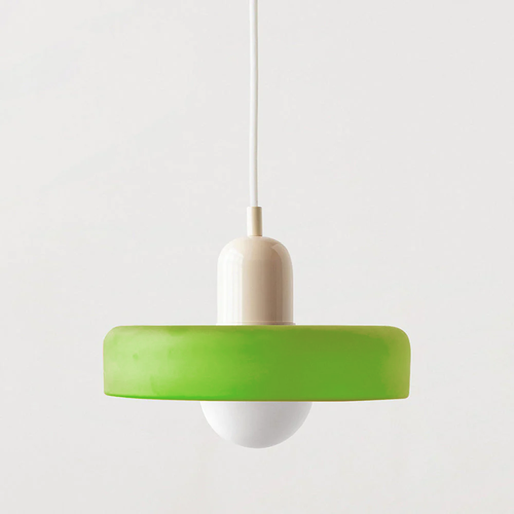 Liora Bauhaus Colored Glass Pendant Light With Adjustable Height