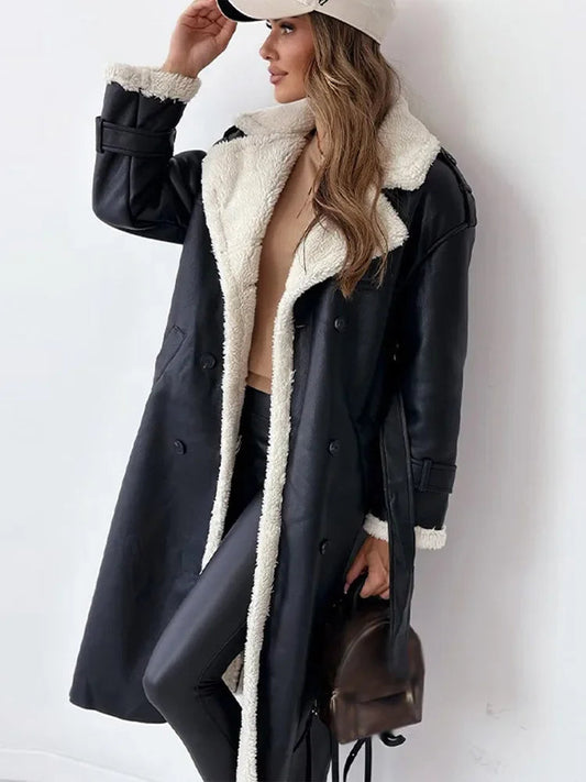 Long Winter Coat with Versatile Design