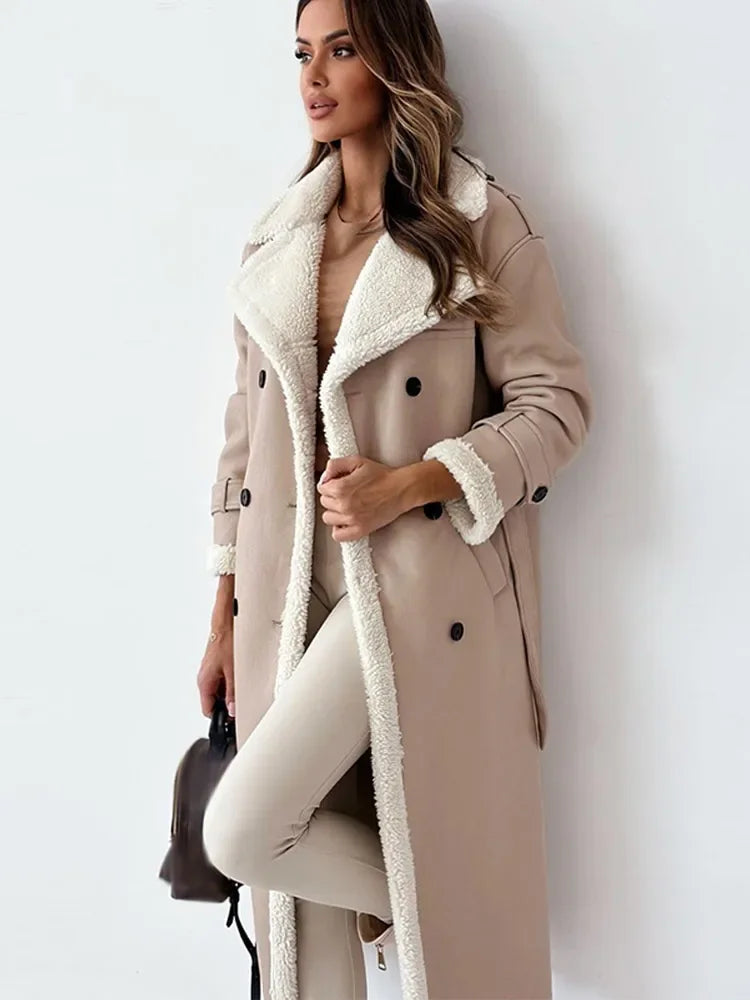 Long Winter Coat with Versatile Design
