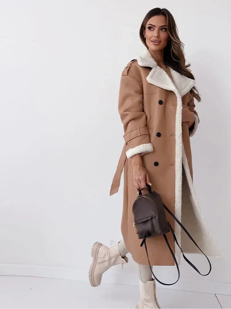 Long Winter Coat with Versatile Design