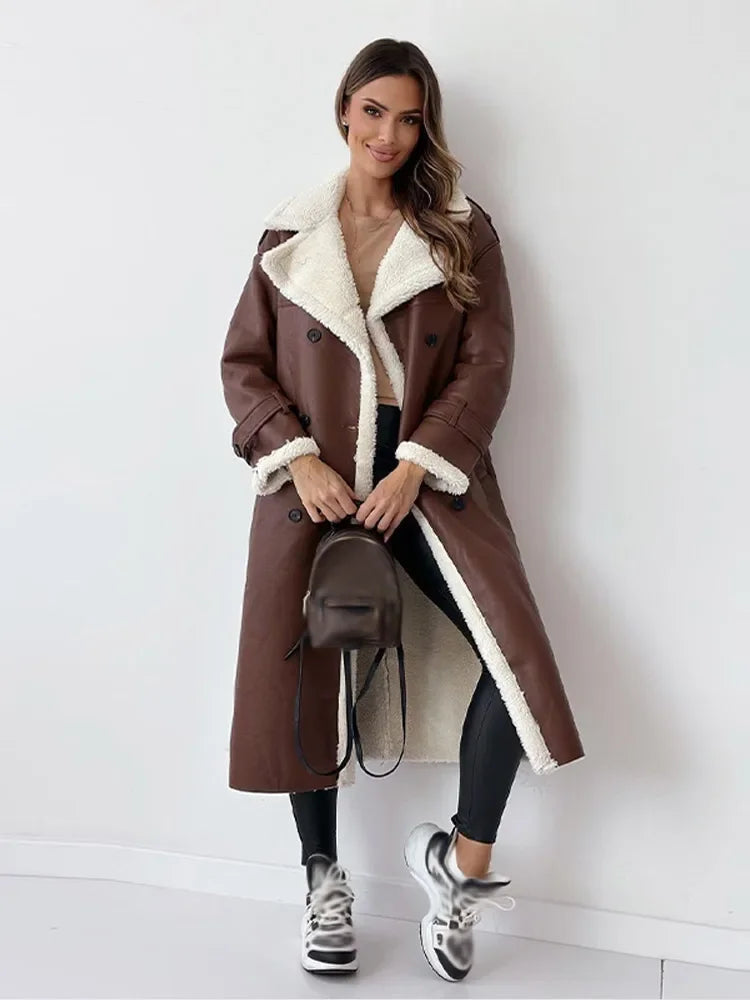 Long Winter Coat with Versatile Design