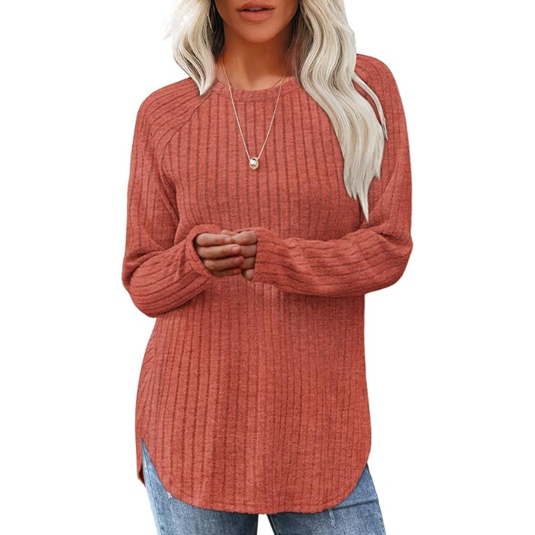 Loose Fit Crew Neck Sweater Tunic