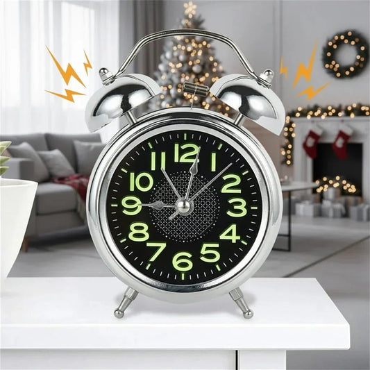 LOUDLUX – Extra loud retro double bell alarm clock for heavy sleepers