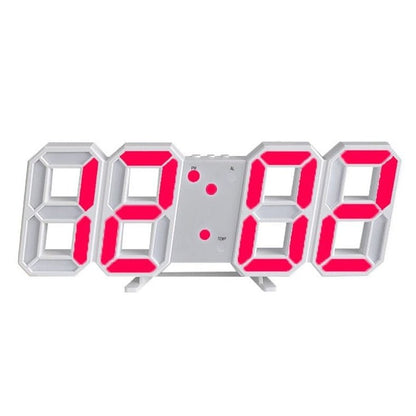 3D LED Digital Wall Clock - Modern, Dimmable Light Display