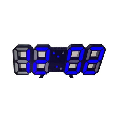 3D LED Digital Wall Clock - Modern, Dimmable Light Display