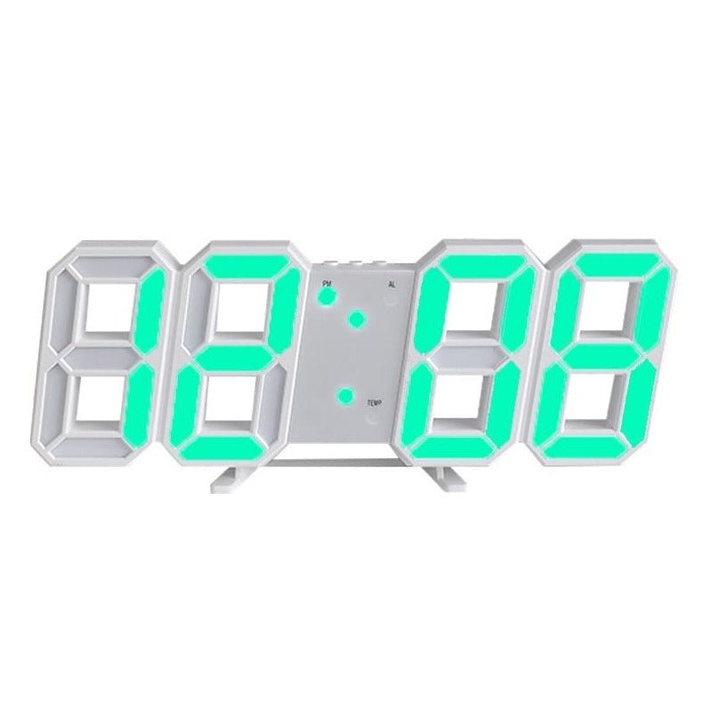 3D LED Digital Wall Clock - Modern, Dimmable Light Display