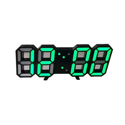 3D LED Digital Wall Clock - Modern, Dimmable Light Display