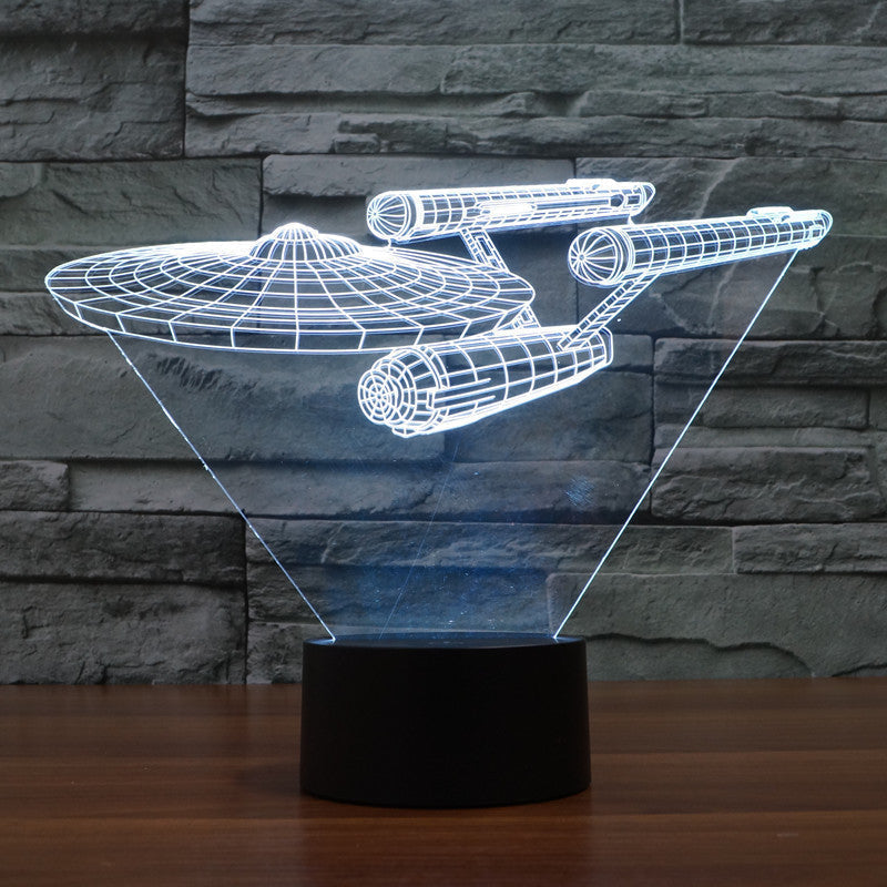 Star Trek Enterprise 3D Illusion LED Lamp - Multi Color Light