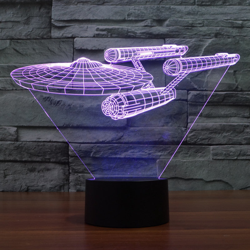 Star Trek Enterprise 3D Illusion LED Lamp - Multi Color Light