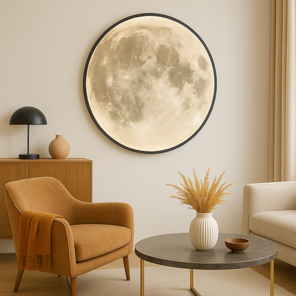Realistic Moon Crater Wall Lamp with Ambient LED Glow