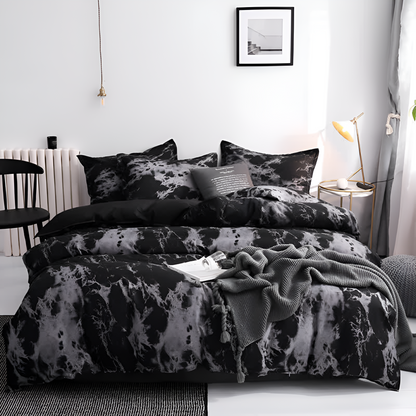 Black Marble 3-Piece Duvet Cover Sets