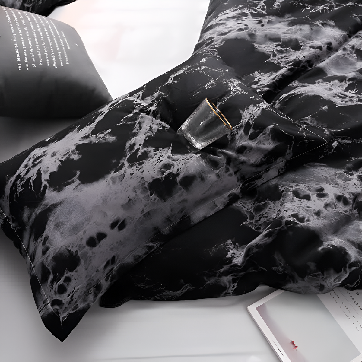 Black Marble 3-Piece Duvet Cover Sets