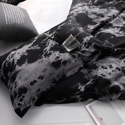 Black Marble 3-Piece Duvet Cover Sets
