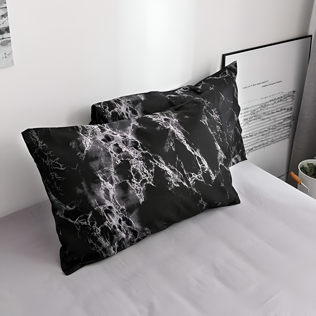 Black Marble 3-Piece Duvet Cover Sets