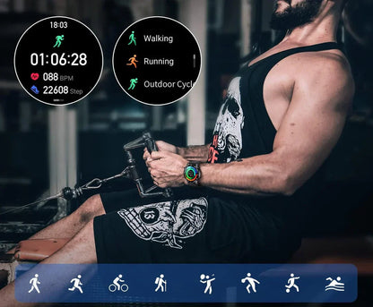 Luxe Men's Smartwatch | Multisport Mode | Health Monitoring