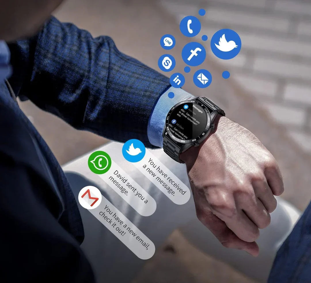 Luxe Men's Smartwatch | Multisport Mode | Health Monitoring