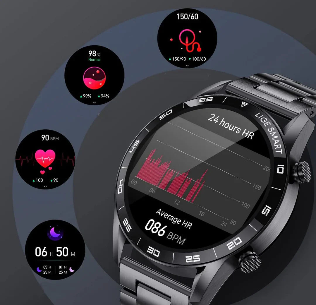 Luxe Men's Smartwatch | Multisport Mode | Health Monitoring