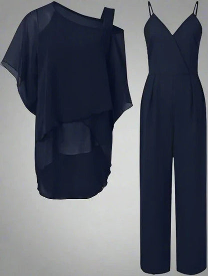 Elegant Chiffon Two-Piece Set