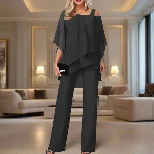 Elegant Chiffon Two-Piece Set