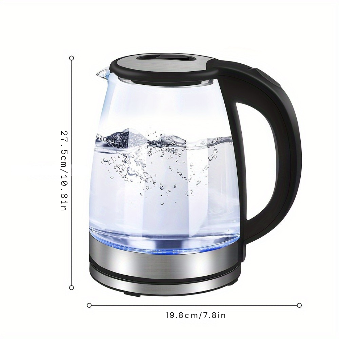 Glass Electric Kettle: Fast Boil 2L, LED, Auto Shut-off