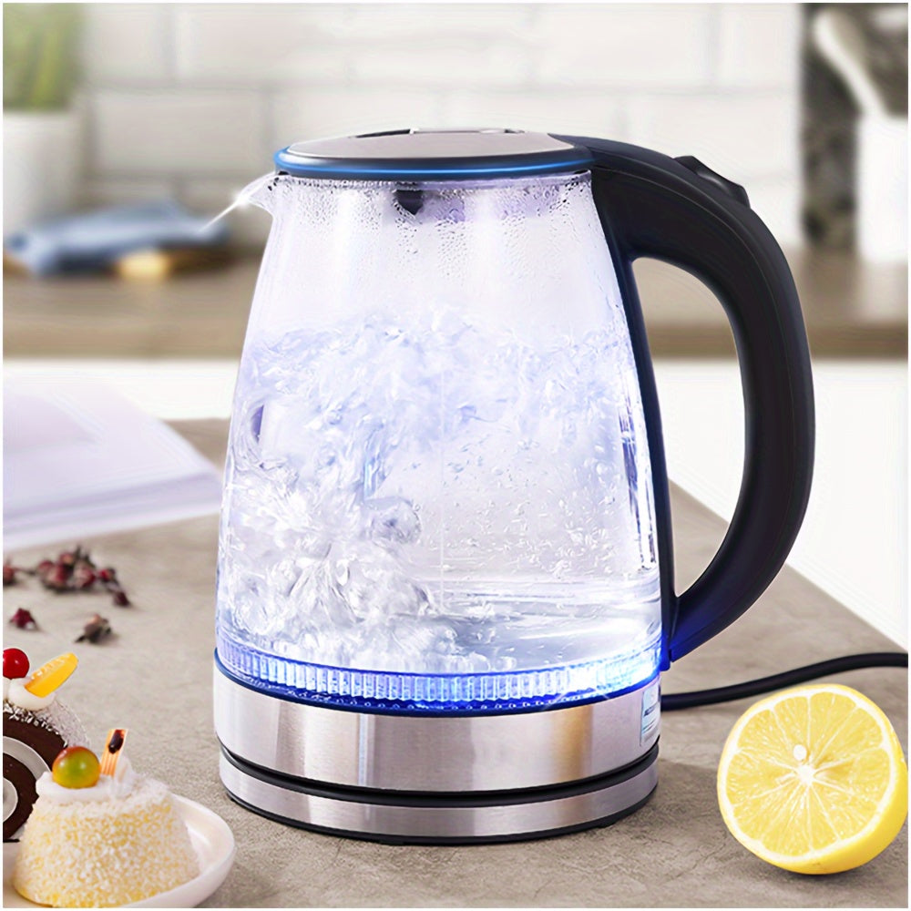 Glass Electric Kettle: Fast Boil 2L, LED, Auto Shut-off