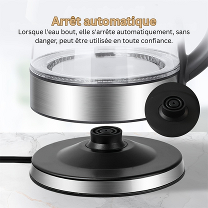 Glass Electric Kettle: Fast Boil 2L, LED, Auto Shut-off