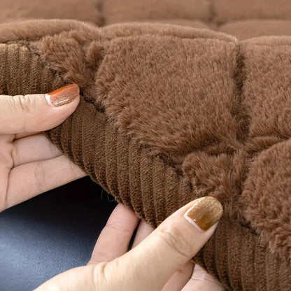 Plush Diamond Quilted Sofa Protector Cover