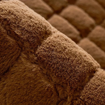 Plush Diamond Quilted Sofa Protector Cover