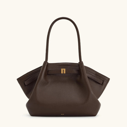 Elegant Black Faux Suede Shoulder Tote - Spacious & Stylish