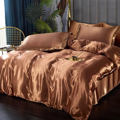Luxury Silk Satin Bedding Set - SilkElegance